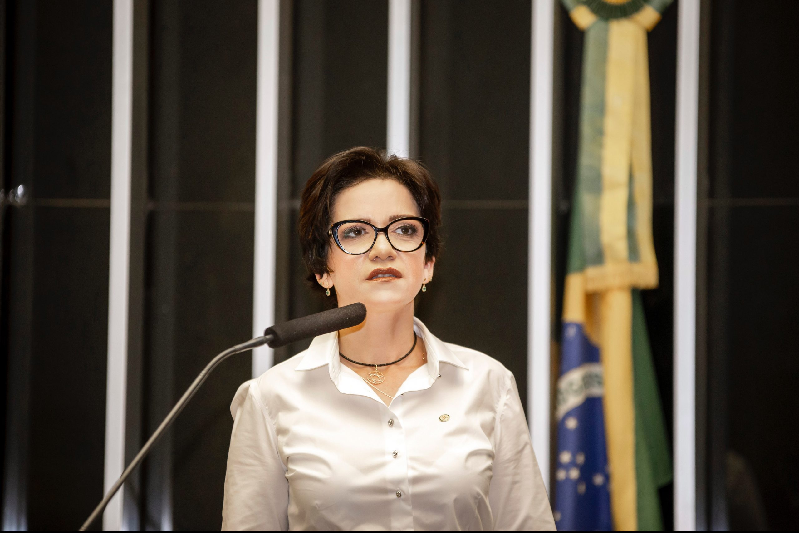 Alê Silva discursando no Congresso Nacional